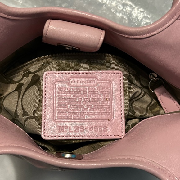 Coach Baby Pink Leather Shoulder Bag - Picture 15 of 15